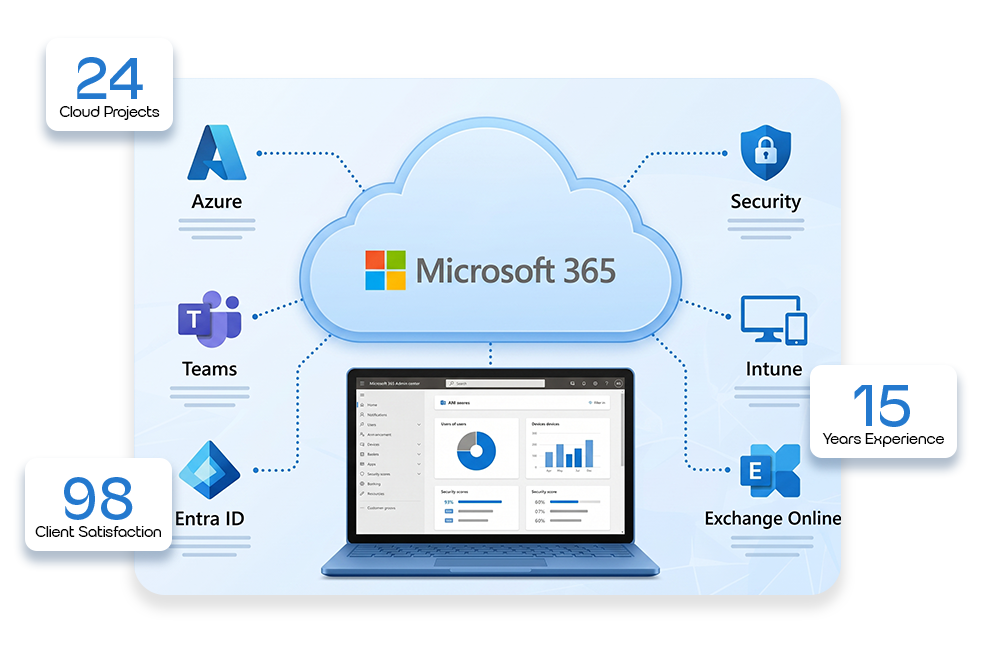 Microsoft 365, Azure, Teams, Entra ID and security ecosystem overview