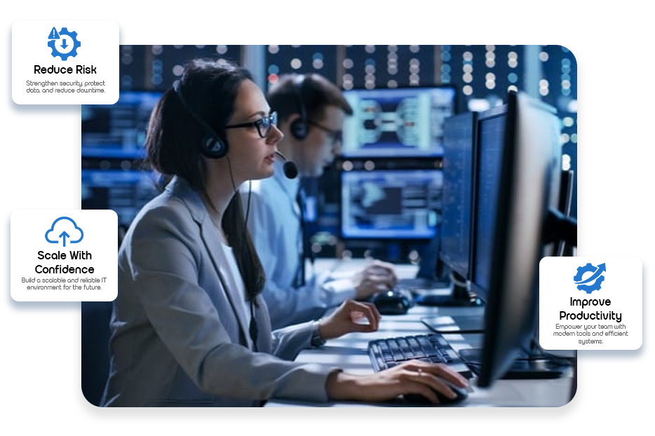 IT support team monitoring systems